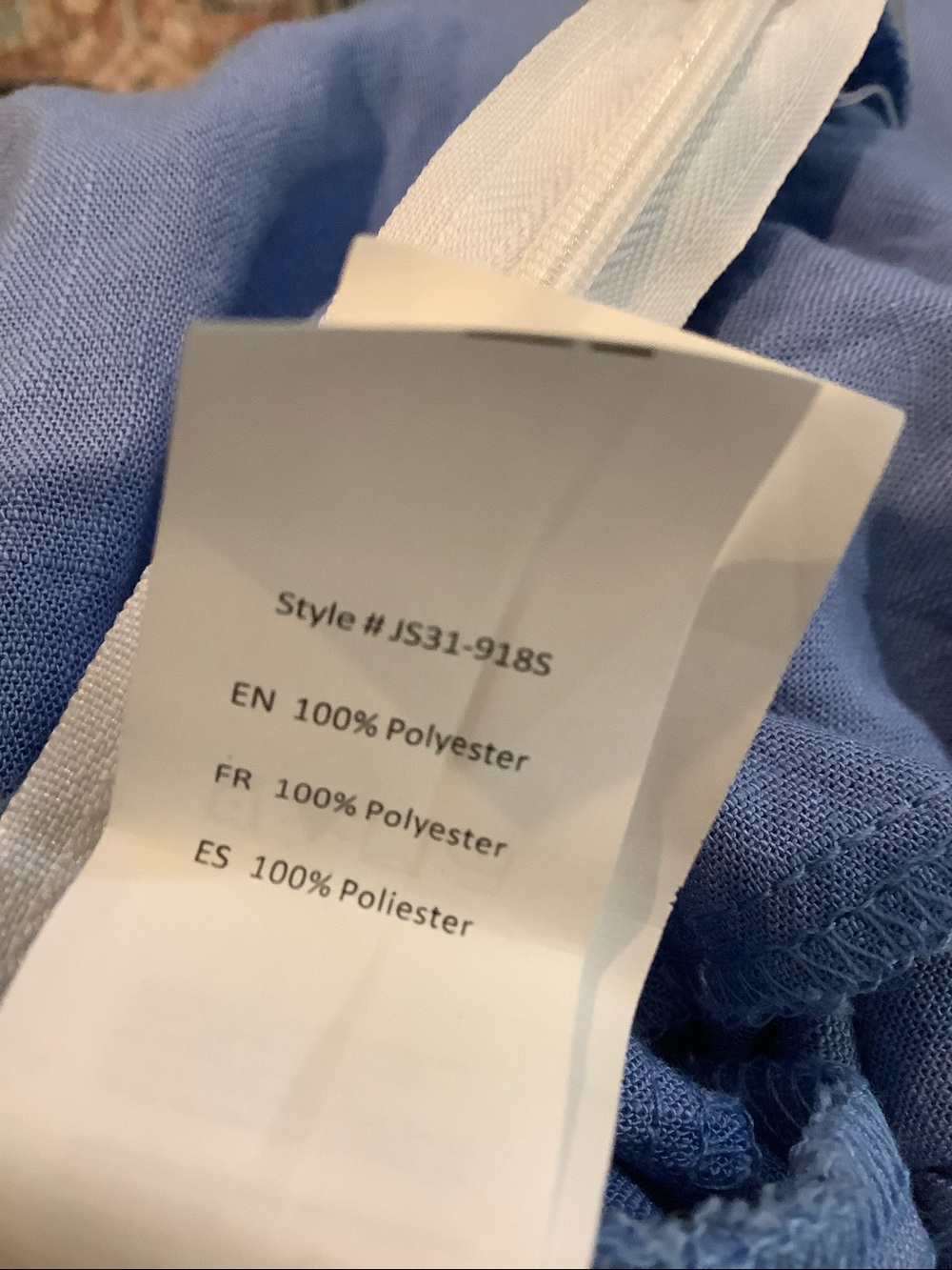 NWT REVAMPED White/Blue Gauzy Paper Bag Waist Coastal Beachy Summer Jumpsuit S - Picture 12 of 12